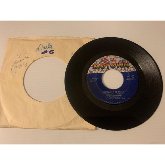 Vintage 1966 Motown 45 RPM Vinyl Record The Supremes "You Keep Me Hangin On" & " - Picture 3 of 5